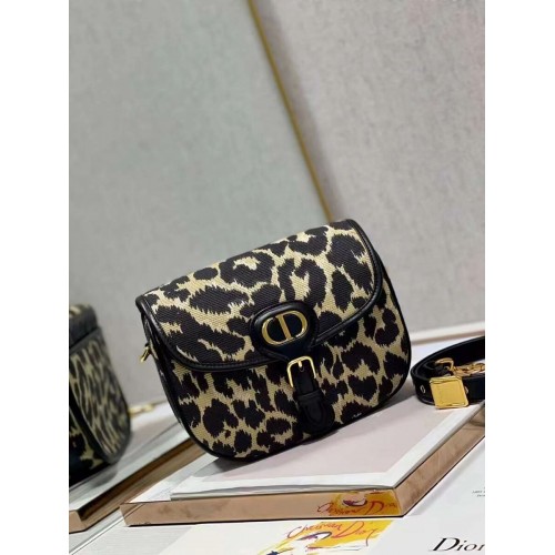 MITTLERE DIOR BOBBY TASCHE Beige Multicolor Mizza Stickerei C9268E