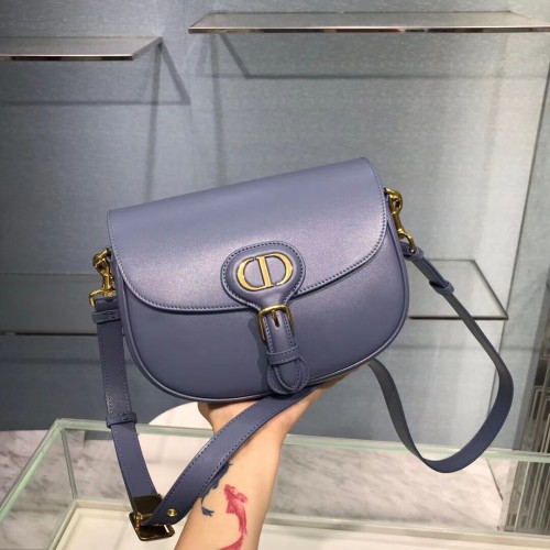 MITTLERE TASCHE DIOR BOBBY Box Kalbsleder M9319 Königsblau