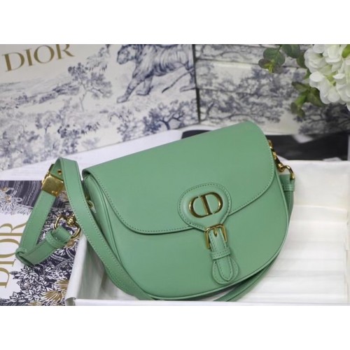 MITTLERE DIOR BOBBY TASCHE Warm Taupe Box Calfskin M9319U grün