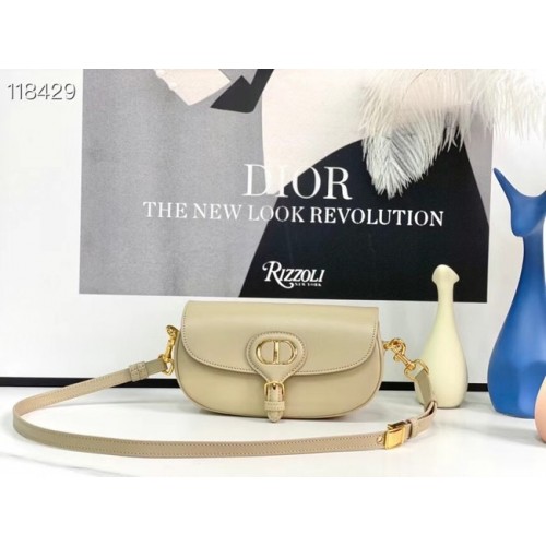 MITTLERE TASCHE DIOR BOBBY Warm Taupe Box Calfskin M9327 Beige