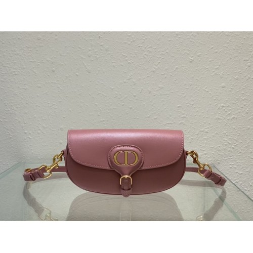 MITTLERE DIOR BOBBY TASCHE Warm Taupe Box Calfskin M9327 rosa