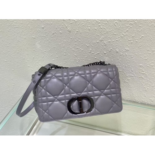 MITTLERE DIOR CARO TASCHE Farbverlauf Cannage Lammleder M9242WN grau
