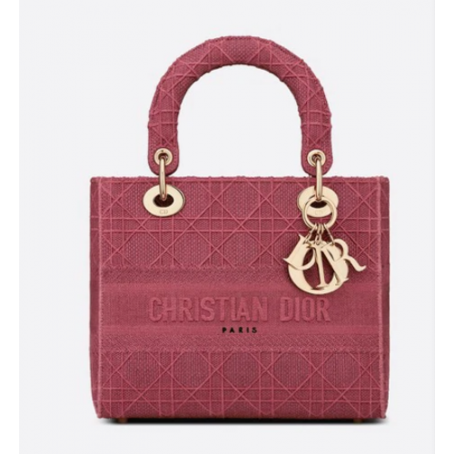 MITTLERE LADY D-LITE TASCHE Mallow Rose Cannage Stickerei M0565OREY