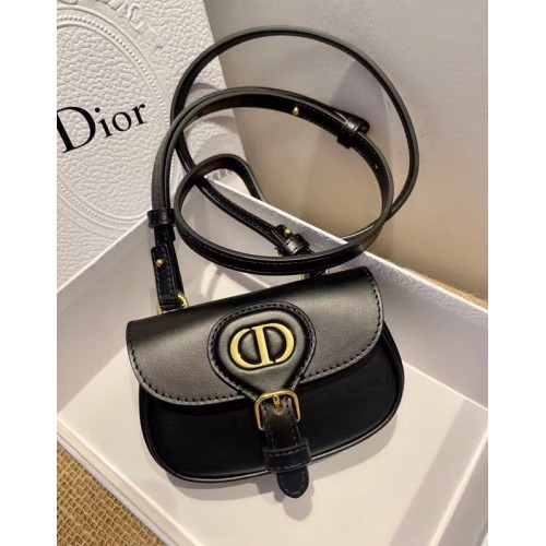 MINI DIOR BOBBY BAG Warm Taupe Box Calfskin S5109U SCHWARZ