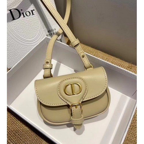 MINI DIOR BOBBY BAG Warm Taupe Box Calfskin S5109U Creme
