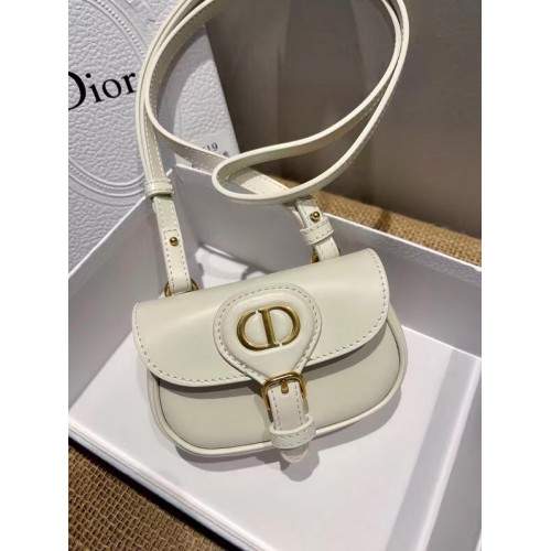 MINI DIOR BOBBY BAG Warm Taupe Box Calfskin S5109U WEISS
