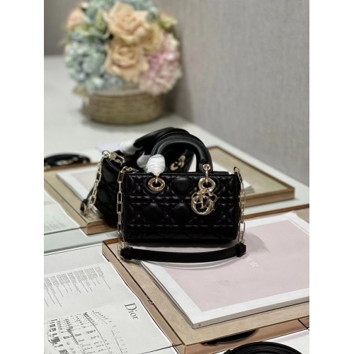 MINI DIOR LADY D-JOY TASCHE Cannage Lammleder M0540ONG schwarz MINI DIOR LADY D-JOY TASCHE Cannage Lammleder M0540ONG schwarz