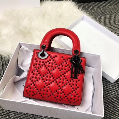 MINI LADY DIOR TASCHE KALBSLEDER M0598S rot