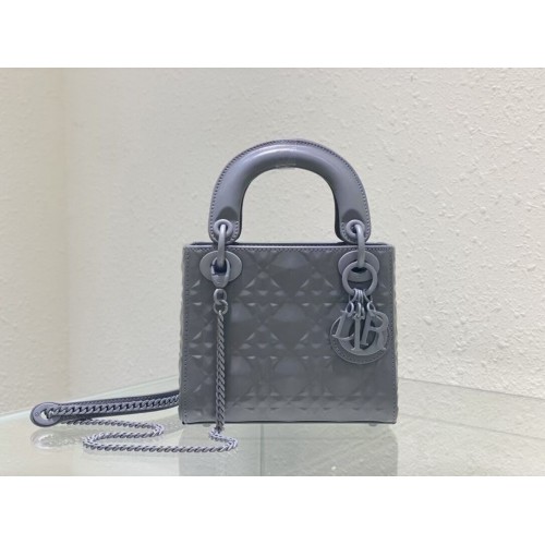 MINI LADY DIOR TASCHE Cannage Kalbsleder C2815 grau