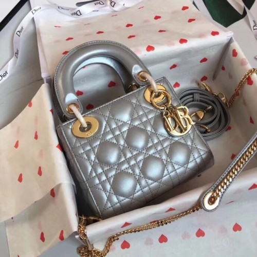 MINI LADY DIOR-TAS VAN LAMSLEER M15P grau