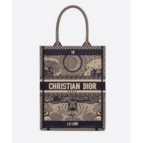 VERTIKALE DIOR BOOK TRAGETASCHE MIT TAROT BESTICKTER CANVAS-TASCHE M1272Z-3
