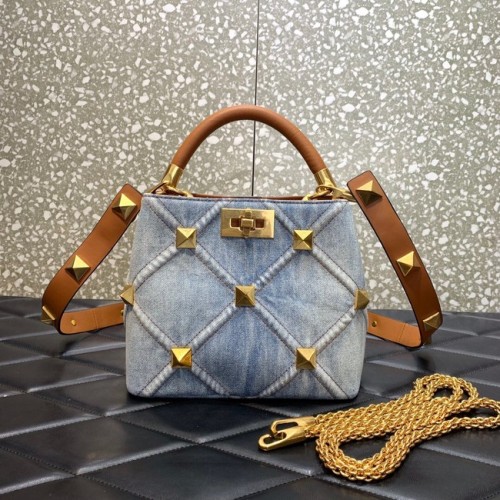 Mittlere VALENTINO ROMAN STUD Kette Denim XW1197