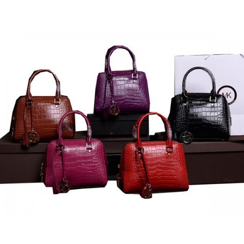 Michael Kors Croco Leather Top Handle Tasche MK8360