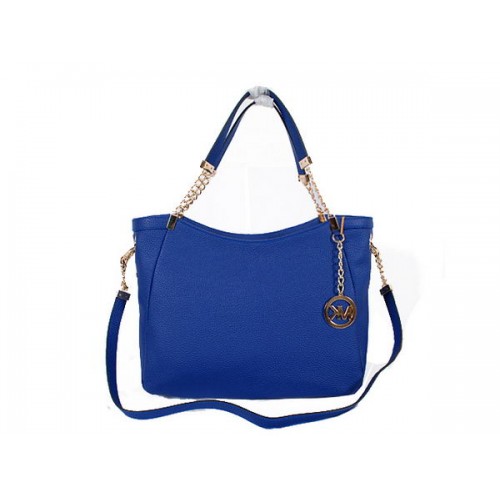 Michael Kors Jet Set Reisetasche aus genarbtem Leder MK8706 Blau