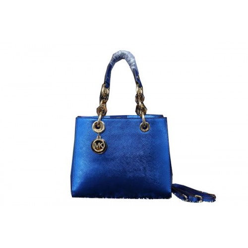 Michael Kors Jet Set Reisetasche schillerndes Leder MK9008 Blau