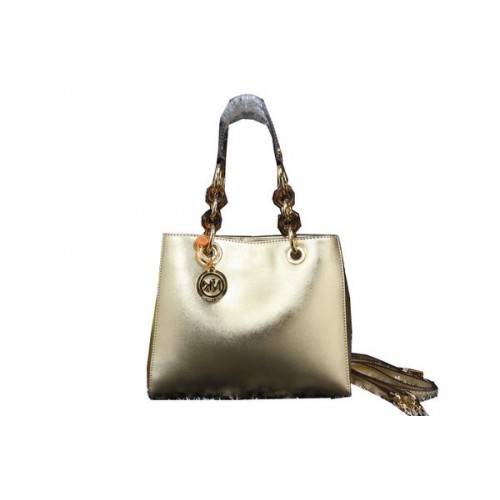 Michael Kors Jet Set Reisetasche schillerndes Leder MK9008 Gold