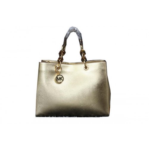 Michael Kors Jet Set Reisetasche schillerndes Leder MK9009 Gold