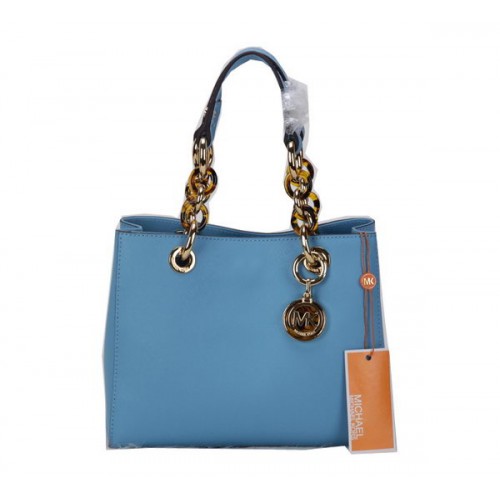 Michael Kors Jet Set Reisetasche Original Leder MK0619 Hellblau