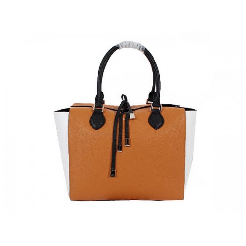 Michael Kors Large Miranda Colorblock Tote 8708 Weizen&Weiß