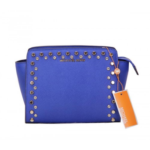 Michael Kors MK1879 Blaue Mini Selma Umhängetasche