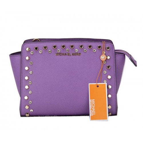 Michael Kors Mini Selma Umhängetasche Original Leder MK1879 Lavendel