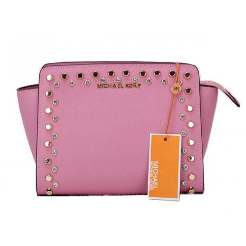 Michael Kors Mini Selma Umhängetasche Original Leder MK1879 Rosa