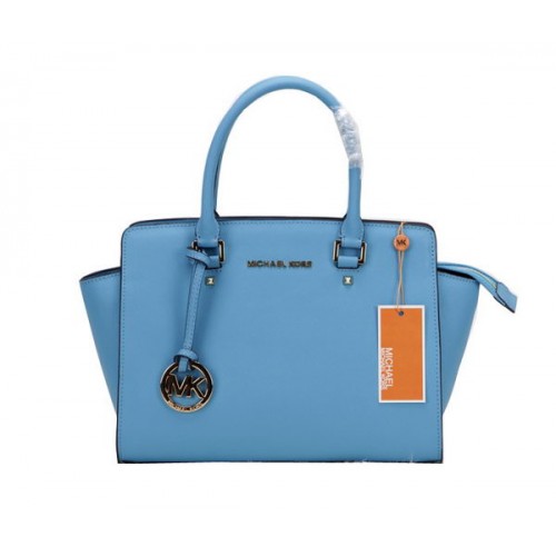 Michael Kors Selma Tasche Original Leder MK1867 Hellblau