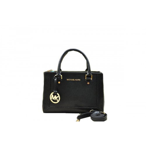 Michael Kors Selma Original Tragetasche aus Saffiano Leder MK1993 Schwarz