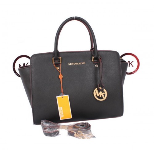 Michael Kors Selma Top-Zip Satchel Bag MK115 Schwarz