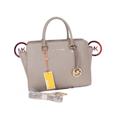 Michael Kors Selma Top-Zip Satchel Bag MK115 Grau