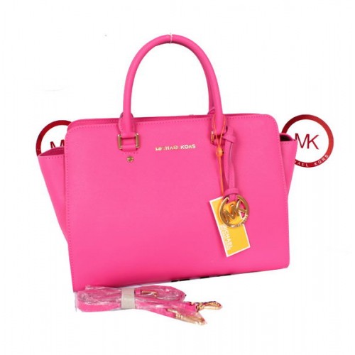 Michael Kors Selma Top-Zip Satchel Bag MK115 Rose