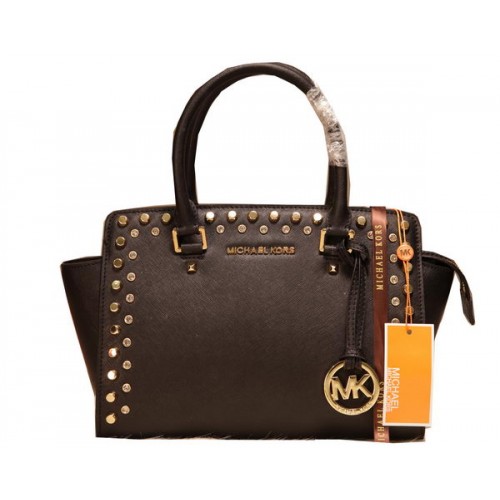 Michael Kors Selma Top-Zip Satchel Bag MK1887 Schwarz