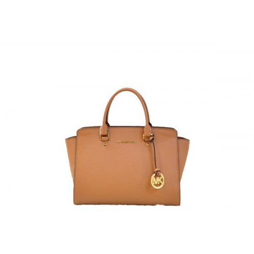 Michael Kors Selma Top-Zip Satchel Bag MK1990 Weizen