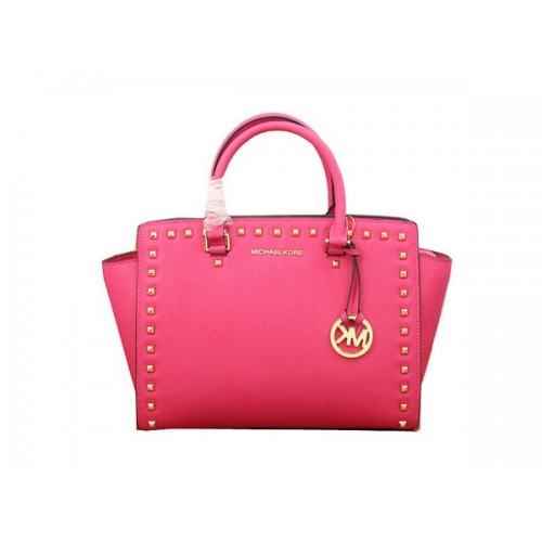 Michael Kors Selma Top-Zip Satchel Bag MK8002 Rose