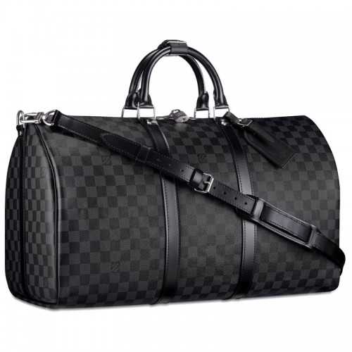 Louis Vuitton Damier Graphit Canvas Keepall 55 Strap N41413