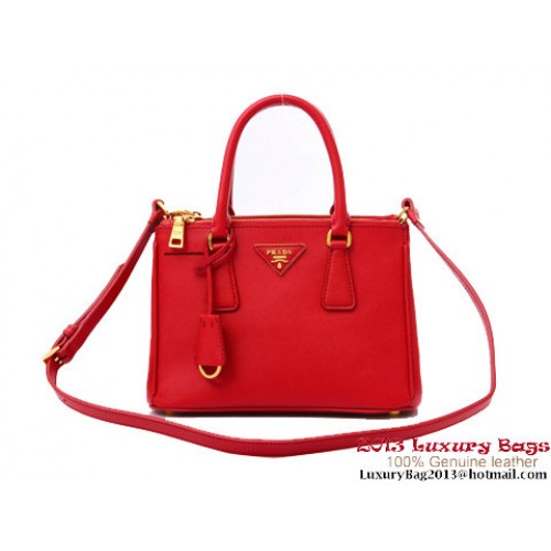 Neue Farbe Prada Saffiano Kalbsleder Kleine Tasche BN2316 Rot