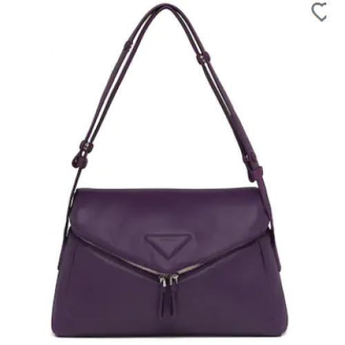 Gefütterte Nappaleder Prada Signaux Tasche 1BC165 violett