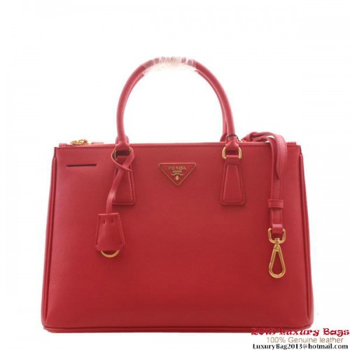Prada BN2274 Saffiano Rot Kalbsleder Tragetasche