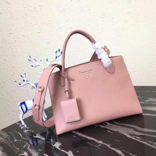 Prada Bibliotheque Handtasche aus Kalbsleder 1BA155 Rosa
