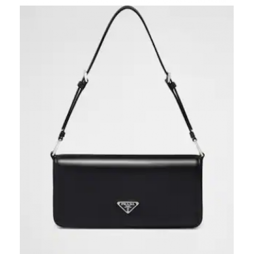 Prada Femme Tasche aus gebürstetem Leder 1BD323 schwarz