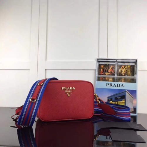 Prada Kalbsleder Umhängetasche 1BH082-2B rot