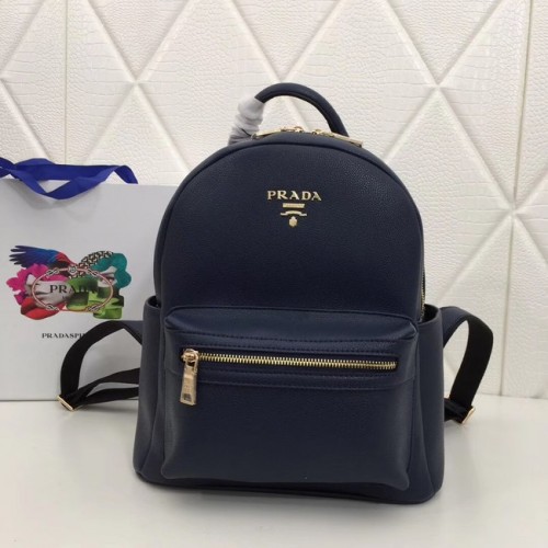 Prada Rucksack Kalbsleder 2819 dunkelblau