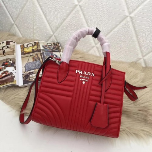 Prada Kalbsledertasche 1BA045 rot