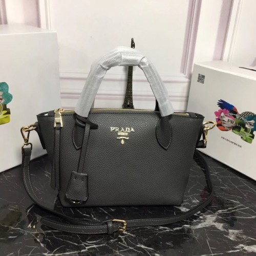 Prada Kalbsledertasche 1BA111 grau
