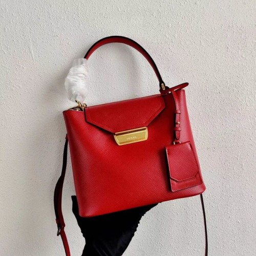 Prada Tote aus Kalbsleder 1BN012 rot