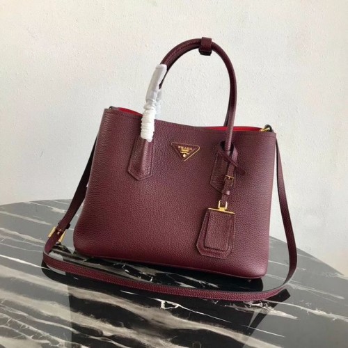 Prada Tasche aus Hirschleder 1BG008 Burgund