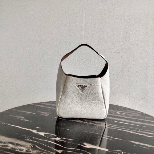 Prada Hirschleder Tasche Tote 1BC127 Weiß