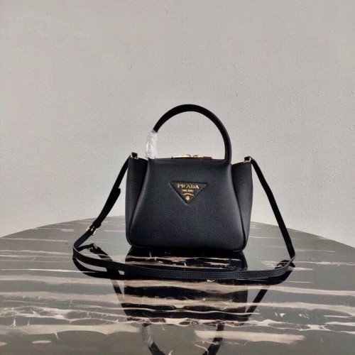 Prada Hirschleder Tasche Tote 1BC145 schwarz