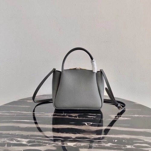Prada Hirschleder Tasche Tote 1BC145 grau
