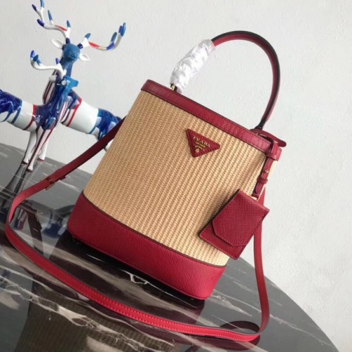 Prada Double Medium Tasche 1BA210 rot